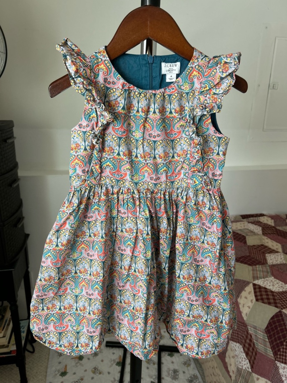 J. Crew Liberty Fabric Dress Giorgia Duke Floral Girls 4